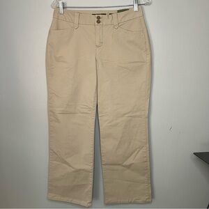 Eddie Bauer Blakely Fit Pants Women's Size 4 short tan Chino mid Rise Stretch